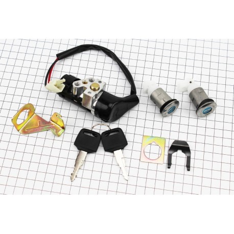 Замки к-кт Honda DIO AF27/34 (2 провода) тип 2 Китай