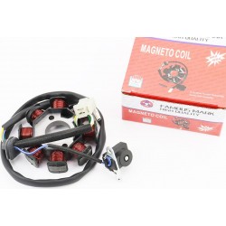 Статор магнето (генератора) Honda WH 100 (8 катушек разъем "мама 3+1") HAORUN