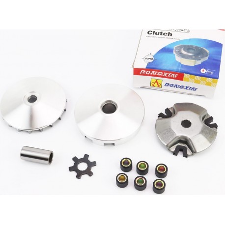 Варіатор передній к-кт Yamaha JOG 50 (під вал 13мм)+втулка, крильчатка, хрест DONGXIN