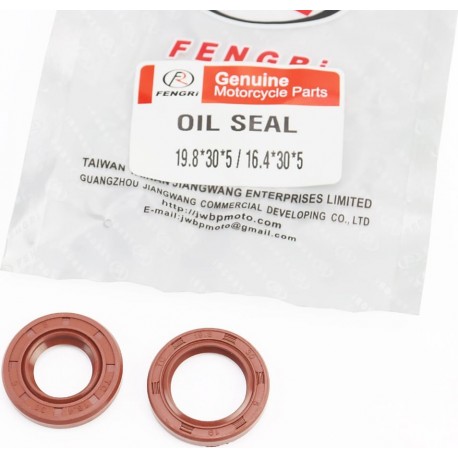 Сальники к-кт 2шт (16,4x30x5/ 19,8x30x5) колінвала, коричневий FENGRI