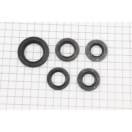 Сальники к-кт 5шт (16,4x30x5/ 17x30x5/ 19,8x30x5/ 20x32x7/ 27x42x7) двигателя JWBP