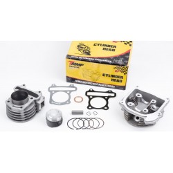 УЦІНКА 50-100сс 4Т Циліндр к-кт (цпг) 100cc-50мм+головка(з клапанами) (палець 13мм) (подряпини на «дзеркалі»фото) TMMP