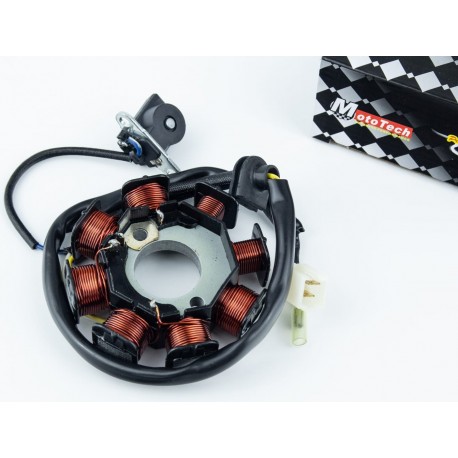 Статор магнето (генератора) Honda DIO AF34/35 (8 катушек разъем "папа 2+1") Mototech