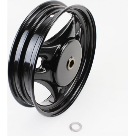 Диск колісний задній Suzuki LET'S (сталевий)+шайба, чорний Taiwan