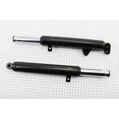 Вилка передняя (перья) лев., прав., к-кт 2шт Honda DIO, 360мм (под диск. торм.), чёрные Китай