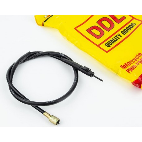 Трос спидометра Honda DIO ZX AF28/35 (с защелкой, квадрат-квадрат) (трос 87см/ кожух 83см) DDL