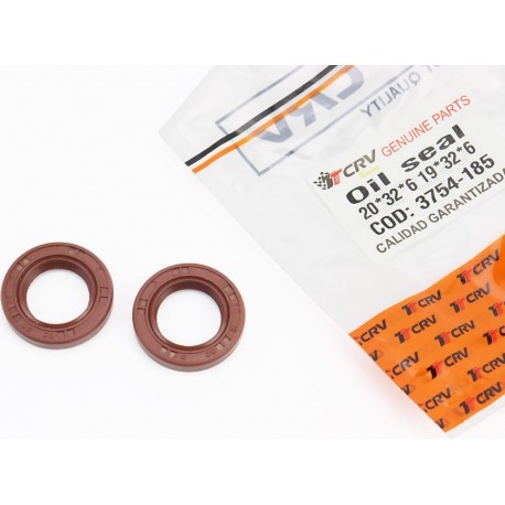 Сальники к-кт 2шт (19x32x6/ 20x32x6) коленвала, Honda DIO AF56, коричневые, от 10шт -20% TT CRV