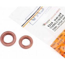 Сальники к-кт 2шт (17x28x5,5/ 19x32x6) коленвала, Yamaha JOG SA-36J/39J, коричневые, от 10шт -20% TT CRV