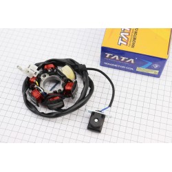 Статор магнето (генератора) Honda LEAD-90 (6 катушек разъем "мама 2+2") TATA