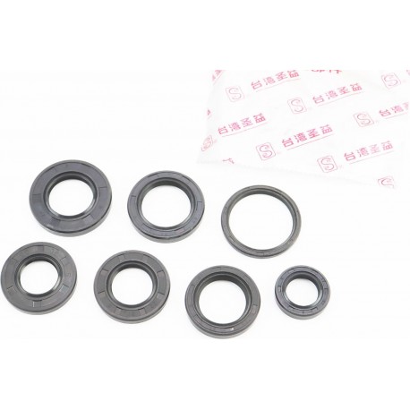 Сальники к-кт 7шт (17x27x6/ 20x38x5/ 22x38x6/ 24x43x6/ 25x37x6/ 27x40x6/ 34x41x4) двигуна, Suzuki AD100 S