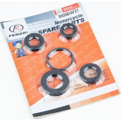 Сальники к-кт 5шт (15x25x7/ 17x30x7/ 20x31x7/ 25x40x7/ 34x39x4) двигуна, Honda DIO FENGRI