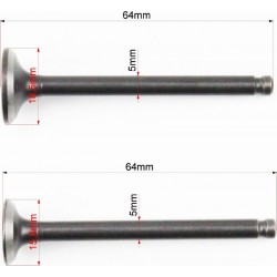 Клапана впускний (H-64/ D-18,5), випускний (H-64/ D-15,8) к-кт 2шт HAORUN