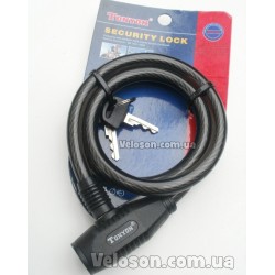 Замок противоугонный Tonyon TY420 тросовый Ø10*800 под ключ