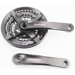 Шатуны "квадрат" 170мм, 42.34.24T MTB, алюминиевые, черные FC-TY501 SHIMANO