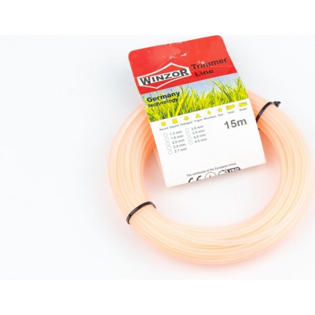 Леска, d-2,7мм 15м "квадрат", двухкомпонентная WINZOR