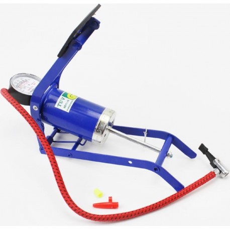 Насос ножной для шин однопоршневой 220*80мм "малый, шток тонкий", синий Китай