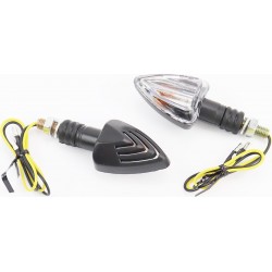 Поворотник "СТРЕЛА", чёрный, прозрачное стекло, к-кт 2шт 5516 Китай