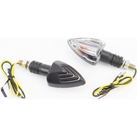 Поворотник "СТРЕЛА", чёрный, прозрачное стекло, к-кт 2шт 5516 Китай