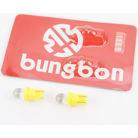 Лампа поворотника LED T10 1-диодная, жёлтая 2шт bungbon