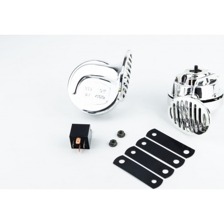 Сигнал Подвійний, хром+реле Китай 301691