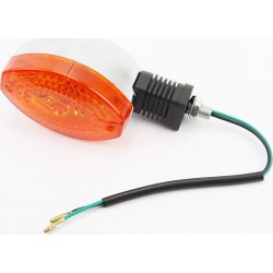 Поворотник "ОВАЛ" вузький, хром., коротка ніжка, оранжеве скло Китай 301717