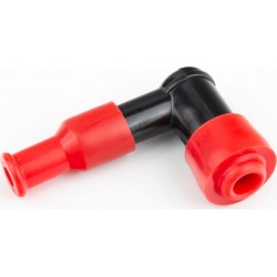 Свечной колпачок "люлька" 90° (силикон), с резинкой, красный Китай