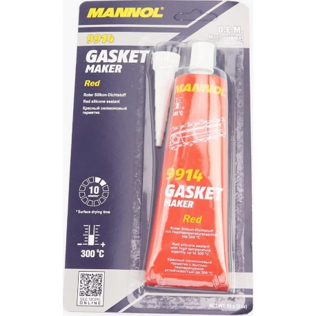 Герметик прокладочный  красный (высокотемпературный) "GASKET MAKER RED", 85g MANNOL