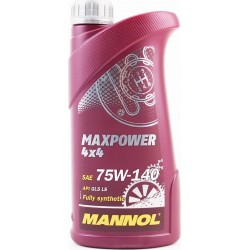 Масло 75W-140 синтетическое трансмиссионное "MAX POWER" GL-5 LS, 1L MANNOL