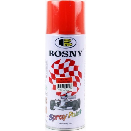 Краска оранжево-красная акрил №14, аэрозоль 400ml BOSNY