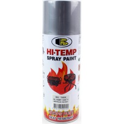 Краска серебристая, термостойкая 400°F, №1400 (металлик), аэрозоль 400ml BOSNY