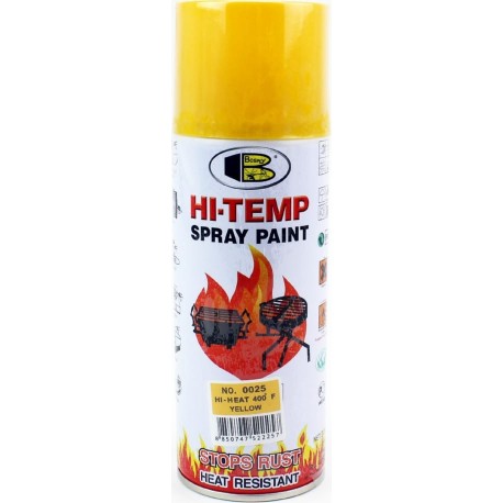 Краска жёлтая, термостойкая №0025, аэрозоль 400ml BOSNY