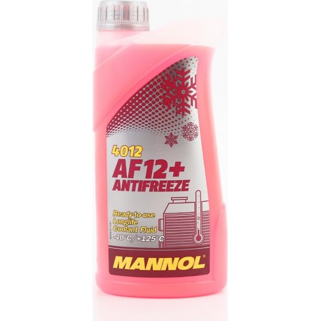 Жидкость охлаждающая -40°C "АНТИФРИЗ AF12" красный, 1L MANNOL