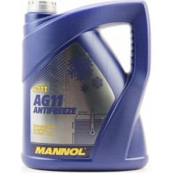 Жидкость охлаждающая концентрат -38°C 1:1 "АНТИФРИЗ AG11" голубой, 5L MANNOL