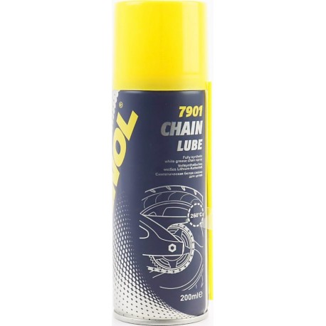 Смазка для приводных цепей, белая "CHAIN LUBE", аэрозоль 200ml MANNOL
