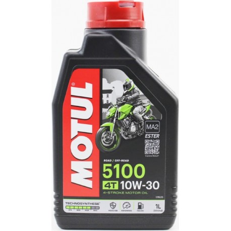 Масло 4T 10W-30 полусинтетическое для мототехники "5100 MA2", 1L MOTUL