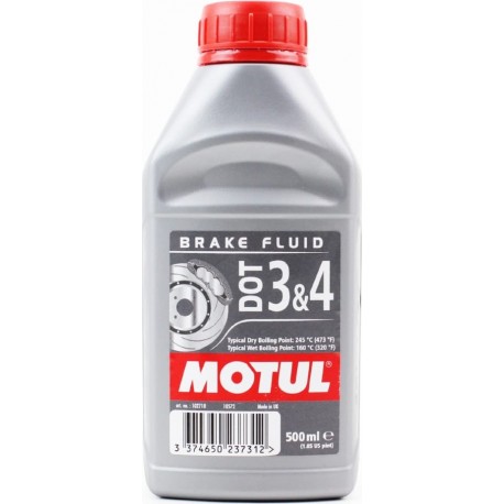 Тормозная жидкость синтетическая "DOT-3/4 Brake Fluid", 500ml MOTUL