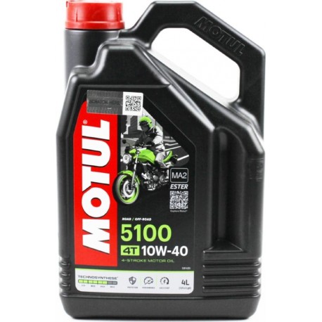 Масло 4T 10W-40 полусинтетическое для мототехники "5100 MA2", 4L MOTUL