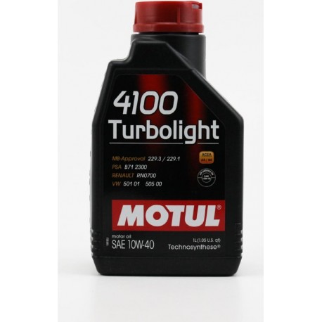 Масло 4T 10W-40 полусинтетическое универсальное "4100 TURBOLIGHT", 1L MOTUL