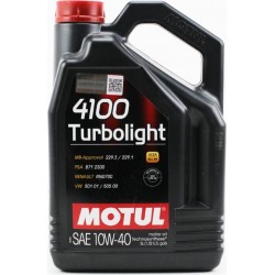Масло 4T 10W-40 полусинтетическое универсальное "4100 TURBOLIGHT", 5L MOTUL