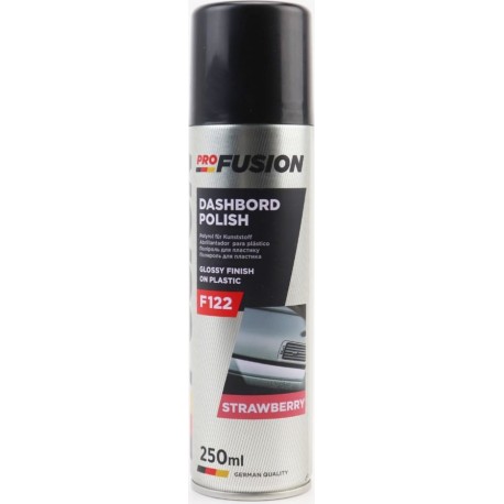 Полироль для пластика с ароматизатором (клубника) "DASHBOARD POLISH", аэрозоль 250ml ProFUSION