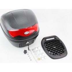 Кофр средний (пластмассовый) 395x395x300мм, крепл. болт-барашек, чёрный матовый HF-808 FXW