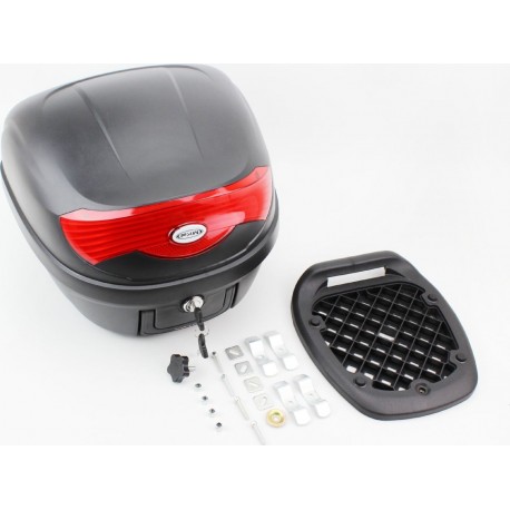 Кофр средний (пластмассовый) 395x395x300мм, крепл. болт-барашек, чёрный матовый HF-808 FXW