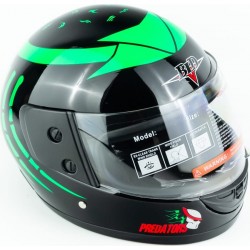 Шлем интеграл BLD-825A XS (53-54см), чёрно-зелёный "хищник" BLD