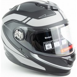 Шлем интеграл М65 L (59-60см), чёрно-серый мат FORTE