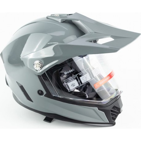 Шлем кроссовый JUNIOR (стандарт DOT) F-818-2 XL (55-56см), серый FORTE
