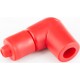 Свечной колпачок "люлька" 90° большой (силикон), красный Китай