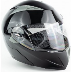 Шлем модуляр с откидным подбородком,   очки F-158 S (55-56см), чёрный FORTE