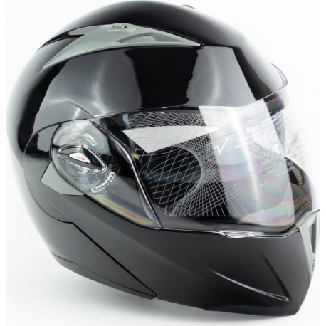 Шлем модуляр с откидным подбородком,   очки F-158 S (55-56см), чёрный FORTE