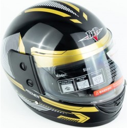 Шлем интеграл BLD-825B S (55-56см), чёрно-золотистый BLD