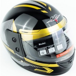 Шлем интеграл BLD-825B М (57-58см), чёрно-золотистый BLD